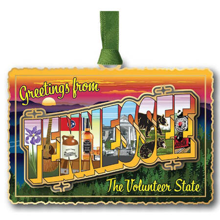 State Postcard Ornaments Tennessee Vintage Postcard - Boxed