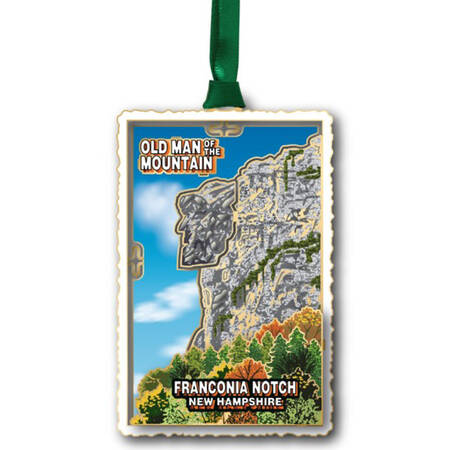 State Postcard Ornaments Old Man Of The Mountain - Boxed