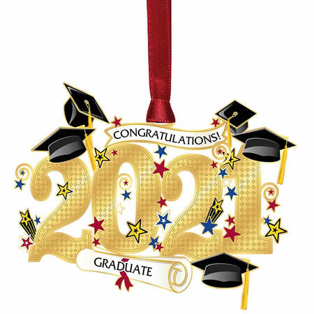 Annual Graduation Ornament Class Of 2021 - With Box Bx2021