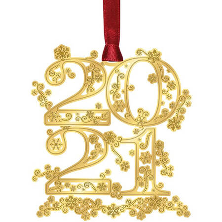 Annual Numeral (Year) Ornaments 2021 - With Box Bx2021