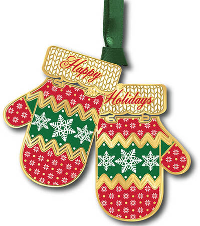 Christmas Ornaments Holiday Mittens - Boxed