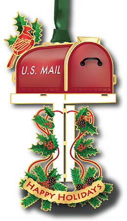 Christmas Ornaments Holiday Mailbox - Boxed