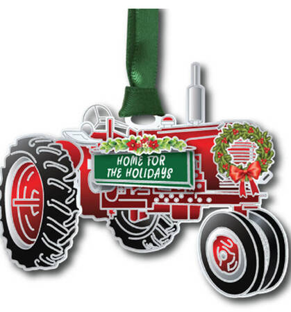 Christmas Ornaments Holiday Tractor - With Box