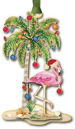 Christmas Ornaments Festive Flamingo - Boxed
