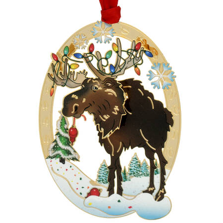 Christmas Ornaments Holiday Moose - Boxed