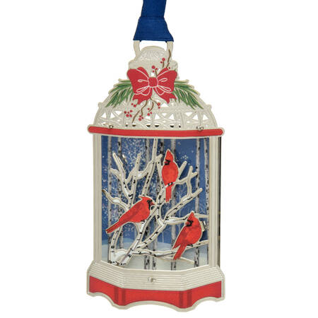 Christmas Ornaments Cardinal Winter Lantern - Boxed