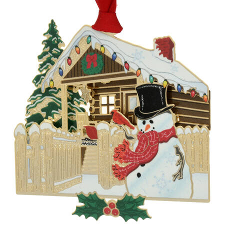 Christmas Ornaments Holiday Log Cabin - Boxed