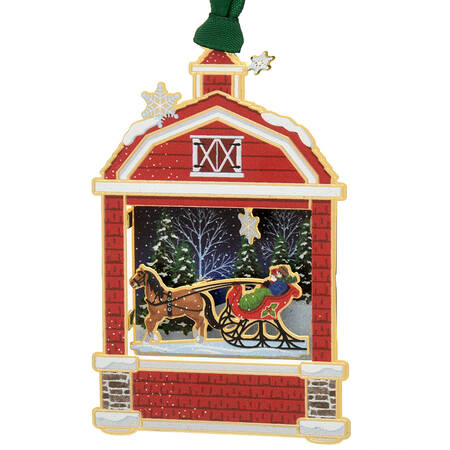 Christmas Ornaments Winterscape Barn - Boxed