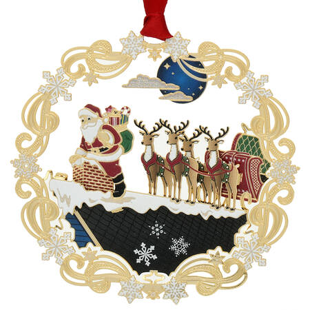 Christmas Ornaments Roof Top Santa - Boxed