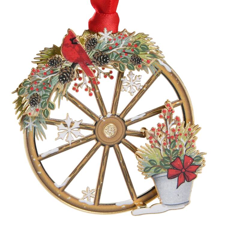 Christmas Ornaments Winter Wagon Wheel - Boxed