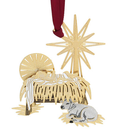 Gold Ornaments Timeless Manger - Boxed