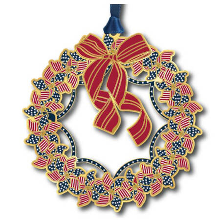 Americana Ornaments Patriotic Wreath - Boxed