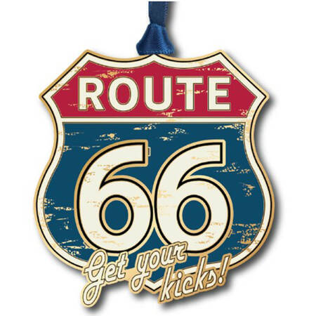 Americana Ornaments Route 66 Sign - Boxed