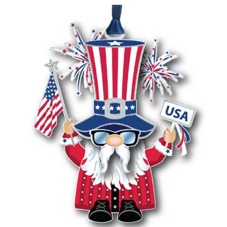 Americana Ornaments Patriotic Gnome - Boxed