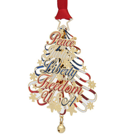 Americana Ornaments Patriotic Word Tree - Boxed
