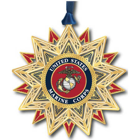 Military Ornaments U.S. Marine Corps Star - Boxed
