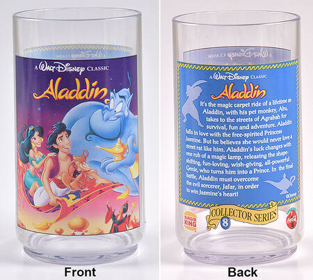 Disney Movies Acrylic Glassware by Burger King