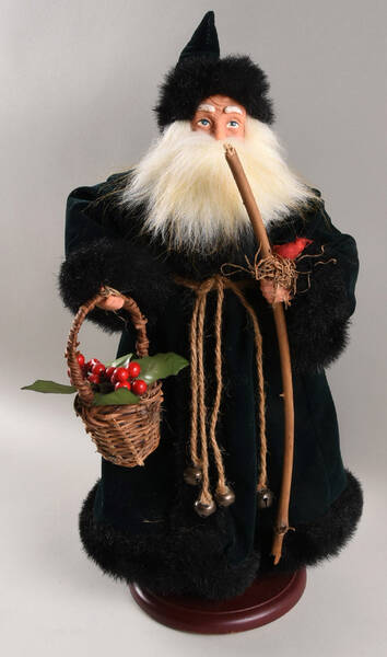 Santas Dark Green Coat Santa - No Box