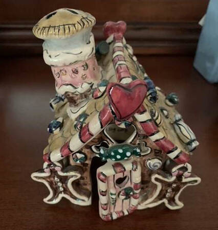 Christmas Candle Houses Gingerbread House - No Box