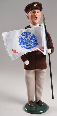 Military Service Members Army Man With Flag - No Box