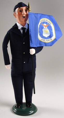 Military Service Members Air Force Man With Flag - No Box