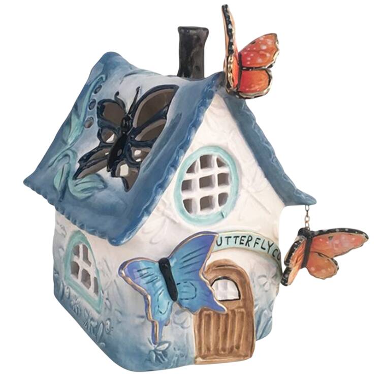 Candle House Collection (Non Seasonal) Butterfly Cottage-Blue - No Box