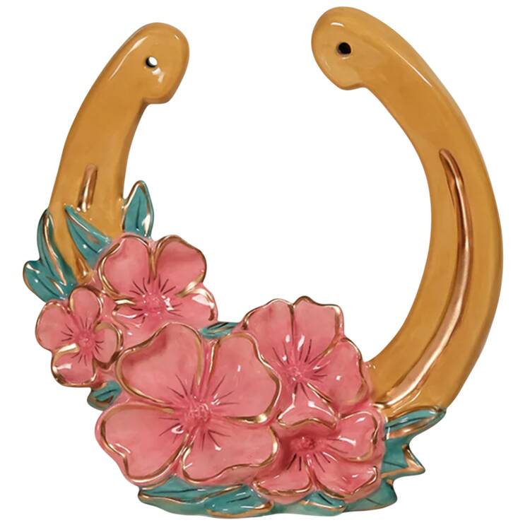 Tea Lights Pink Poppy W Jade Horseshoe - No Box