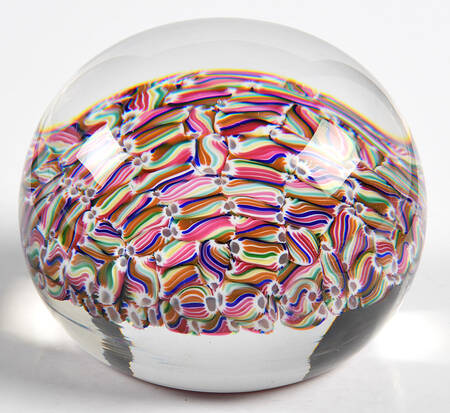 Millefiori Cane Paperweight Macedoine - Boxed