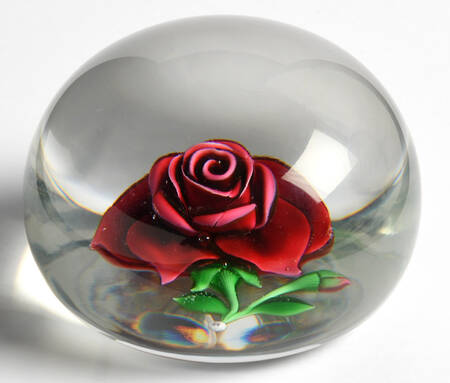 Limited Edition Dated Paperweight Rose - Boxed