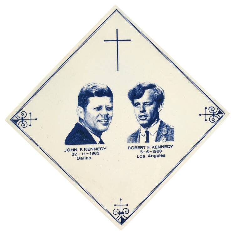 Blue Delft Limited Edition Tile John F Kennedy & Robert F Kennedy - No Box