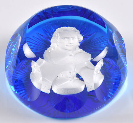 Cristal D' Albert Paperweight James Audubon - Boxed