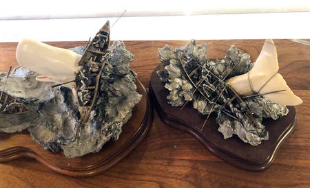 Chilmark Pewter Figurines The Great White Whale (2 Pc) - Boxed