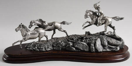 Chilmark Pewter Figurines Mustanger - No Box