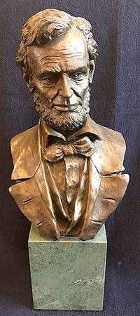 Chilmark Pewter Figurines Abraham Lincoln Bust-Bronze - Boxed