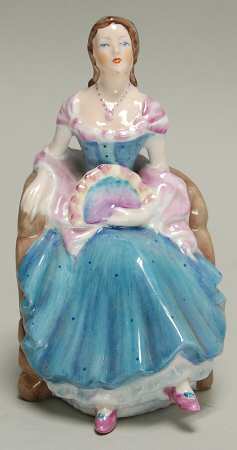 Coalport Figurines Barbara(Turquoise&Mauve) - No Box