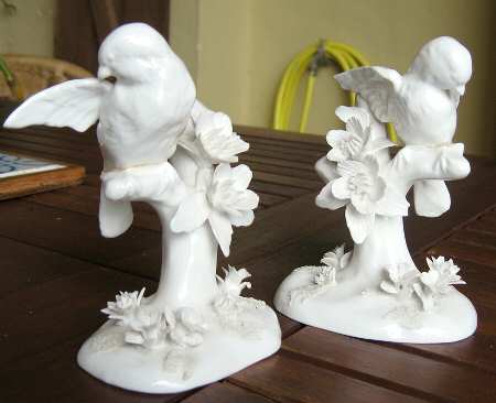 Bird Figurines Pair-Blue Birds - No Box