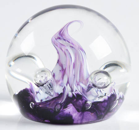 Caithness Paperweight Moonflower Miniature-Purple - With Box Bx778