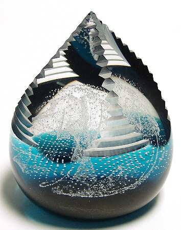 Caithness Paperweight Pagoda Orchid - Boxed