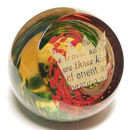 Caithness Paperweight Golden Crown - Boxed
