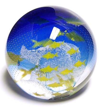 Caithness Paperweight Shoal Mates - Boxed
