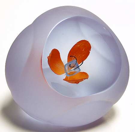 Caithness Paperweight Square Lily - Boxed