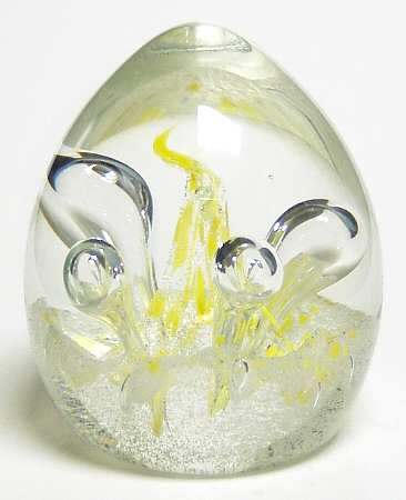 Caithness Paperweight Moonbeam Yellow - Boxed