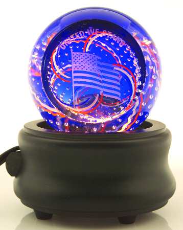 Caithness Paperweight United We Stand W/ Light Base - Boxed