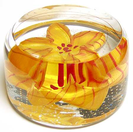 Caithness Paperweight Floral Garden:Flaming Beauty - Boxed