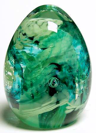 Caithness Paperweight Blessings-Green - Boxed