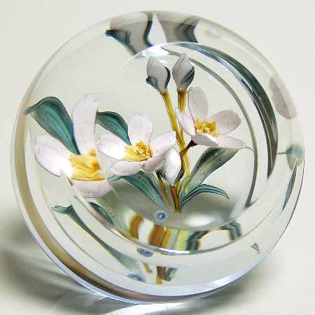Caithness Paperweight Oleander - With Box