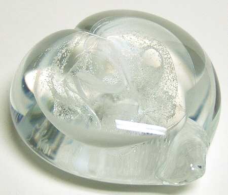 Caithness Paperweight True Hearts Pearl - Boxed