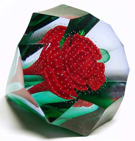 Caithness Paperweight Precious Jewel-Rose - Boxed
