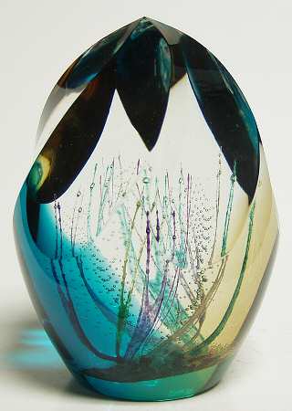 Caithness Paperweight Ocean Fronds - With Box Bx355