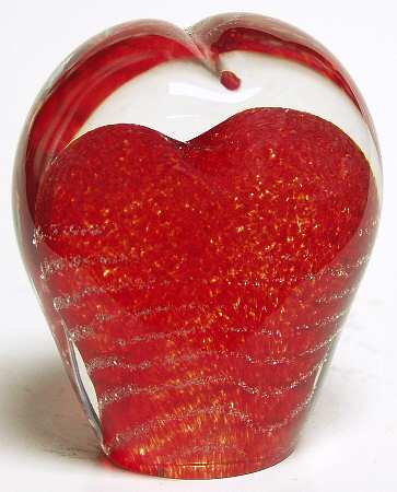 Caithness Paperweight Passion Heart-Small - Bx393 With Box